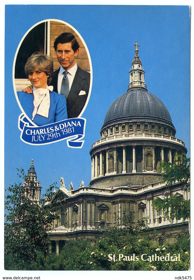 THE PRINCE AND PRINCESS OF WALES : THE MARRIAGE - ST PAULS CATHEDRAL (10 X 15cms Approx.) - Royal Families