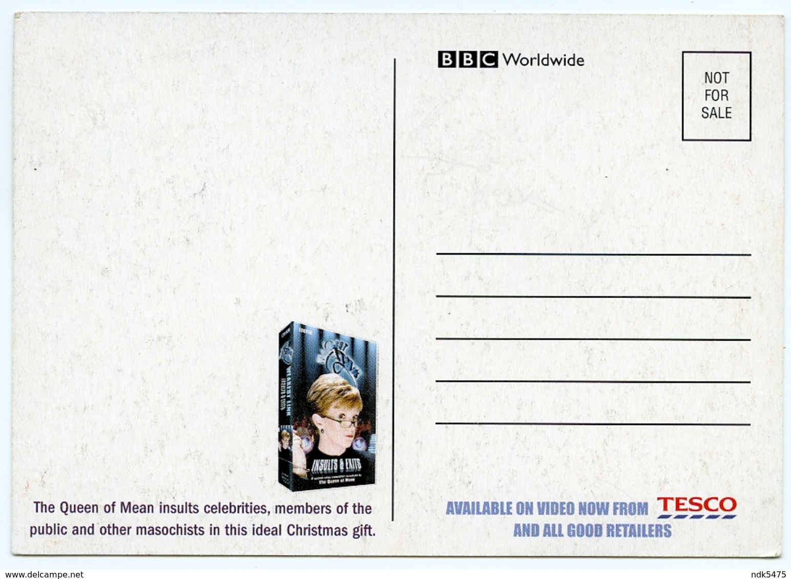 ANNE ROBINSON : YOU ARE THE WEAKEST LINK - BBC WORLDWIDE / TESCO (10 X 15cms Approx.) - Other & Unclassified