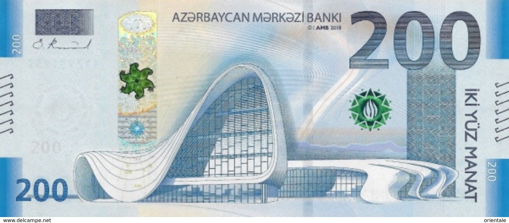 AZERBAIJAN P. 37 200 M 2018 UNC - Azerbaïdjan