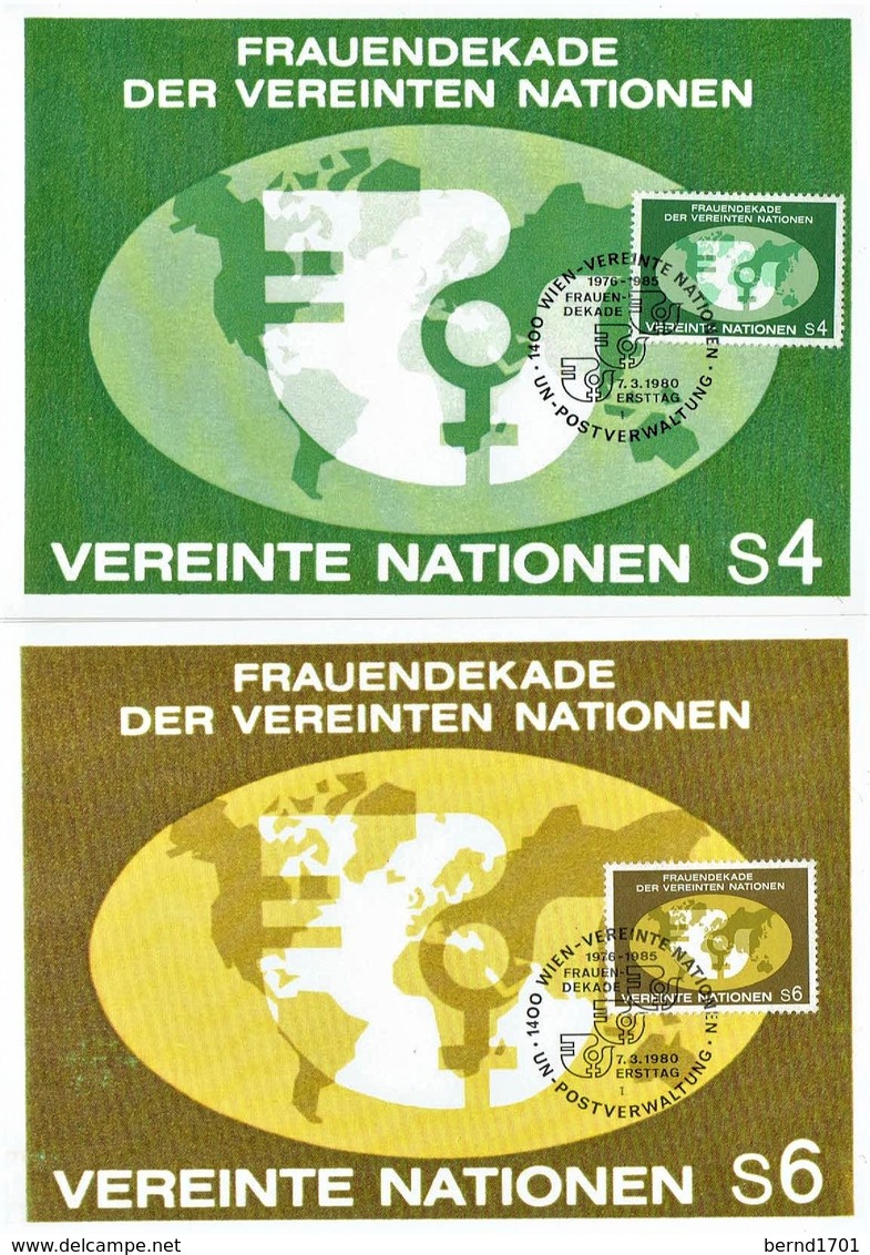 UN Wien - Mi-Nr 9/10 Maxicard (S189) - Maximumkarten