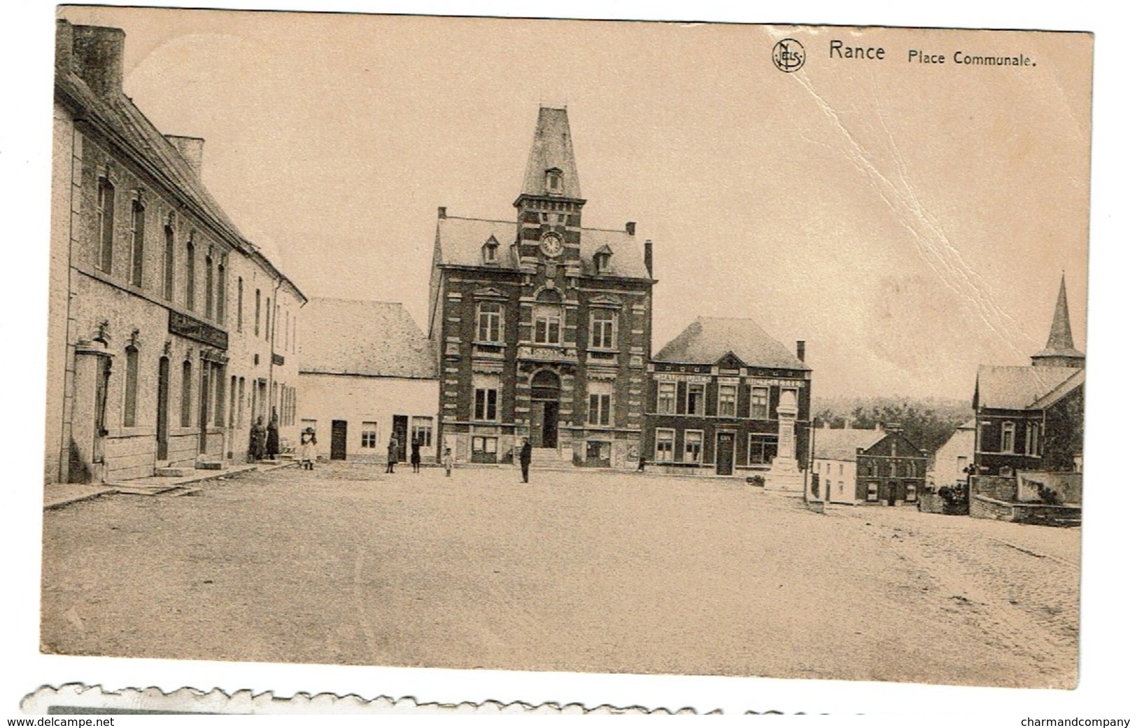 Rance - Place Communale - Circulée - Edit. L. Mercier-Culot, Rance - 2 Scans - Sivry-Rance