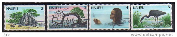 ILE NAURU. Coraux,recifs,echassier,e Tc. Serie Definitive 1979.  4  T-p Oblitérés . Yv.#  191/94 - Nauru