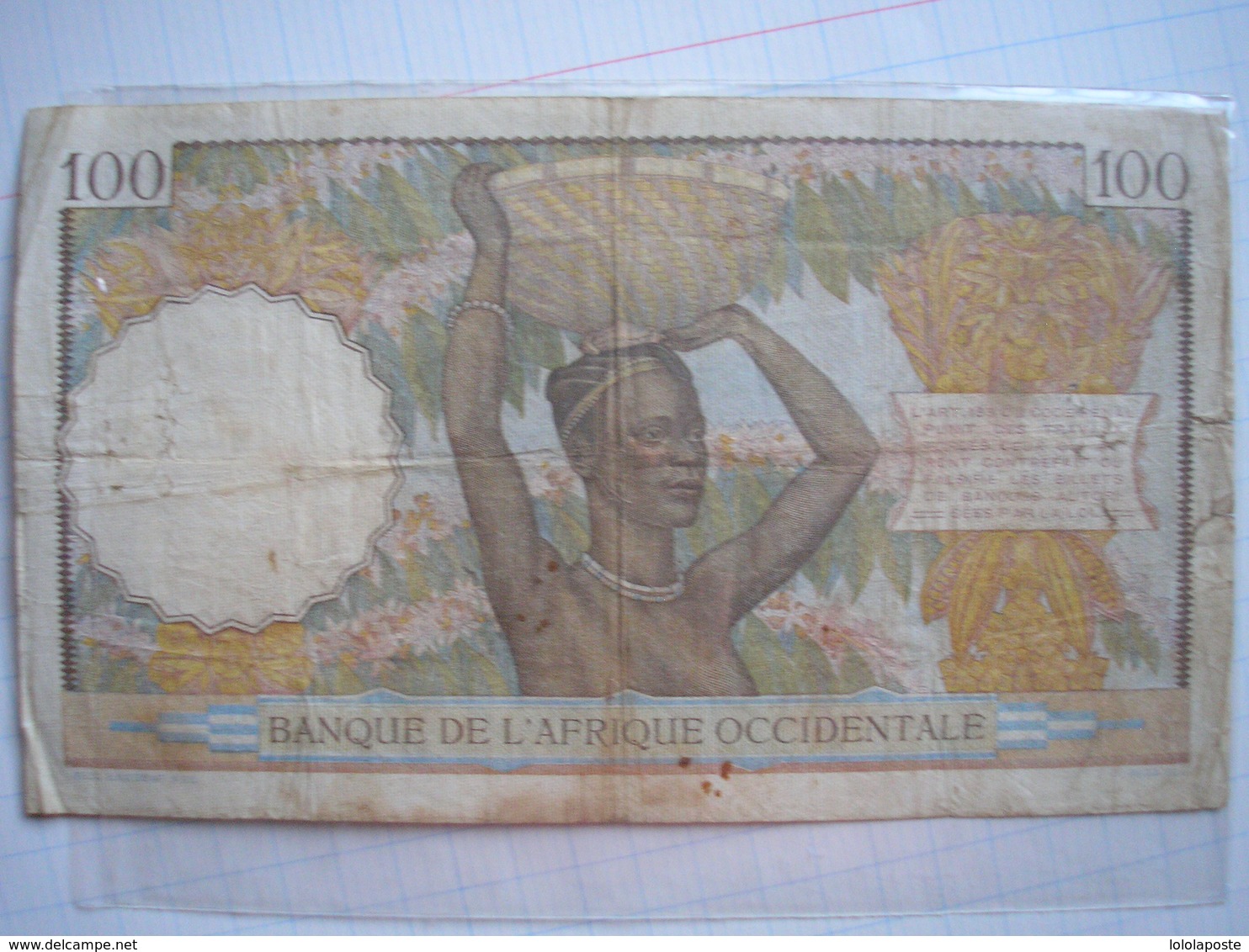 AFRIQUE OCCIDENTALE - Billet De 100 Francs Du 11/01/1940 - West African States