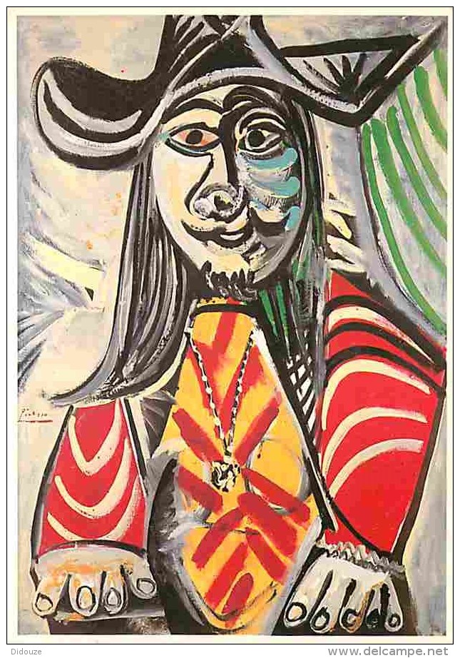 Art - Peinture - Pablo Picasso - Homme Au Médaillon - Voir Scans Recto-Verso - Paintings