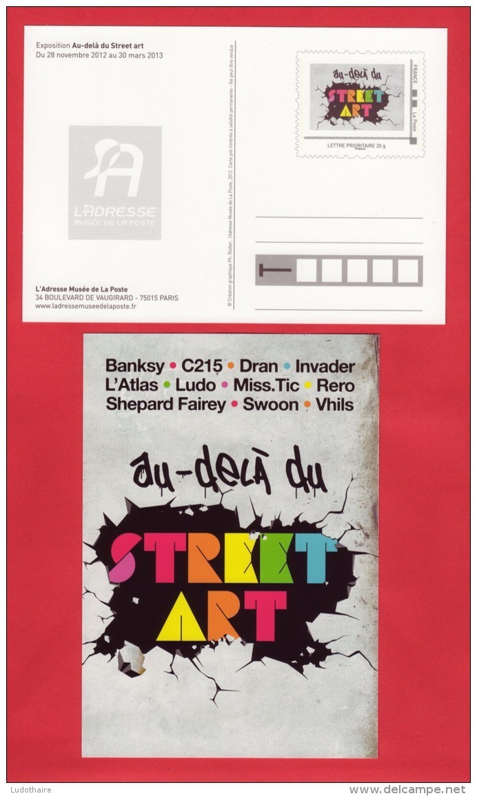 PAP Entier De L&acute; Exposition STREET ART à L&acute;Adresse Musée De La Poste, Peinture Art - Prêts-à-poster:Stamped On Demand & Semi-official Overprinting (1995-...)