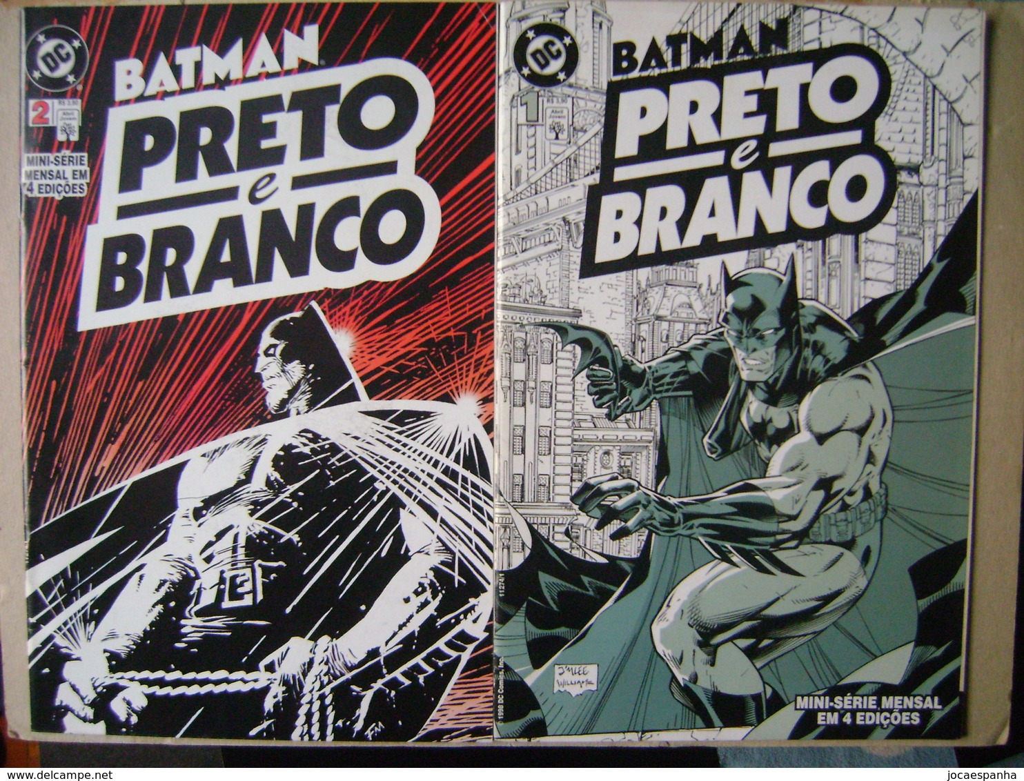 BATMAN BLACK AND WHITE (BRAZIL) - QUINZENAL MINI-SERIES IN 4 EDITIONS, EDITORA APRIL JOVEM - Cómics & Mangas (otros Lenguas)