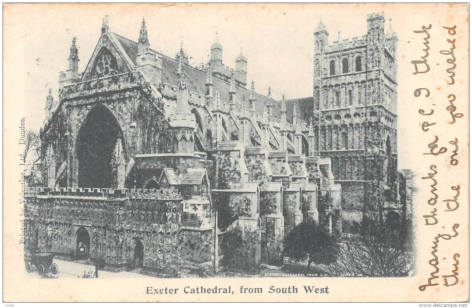 EXETER Cathedral - From South West - Exeter