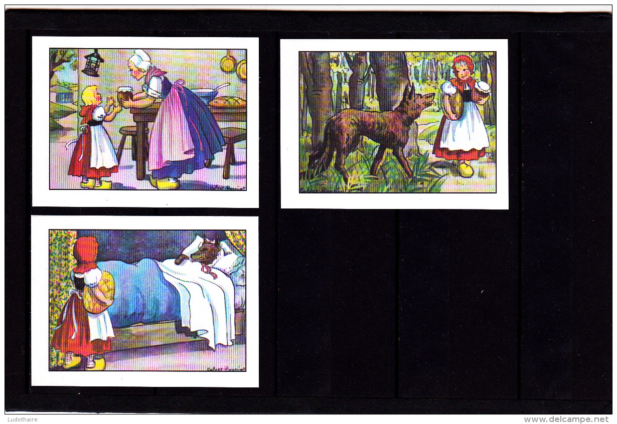 Lot 3 Images, Le Petit Chaperon Rouge, Editions Educatives, Scolaire, Illustrateur Calvet-Rogniat - Autres & Non Classés