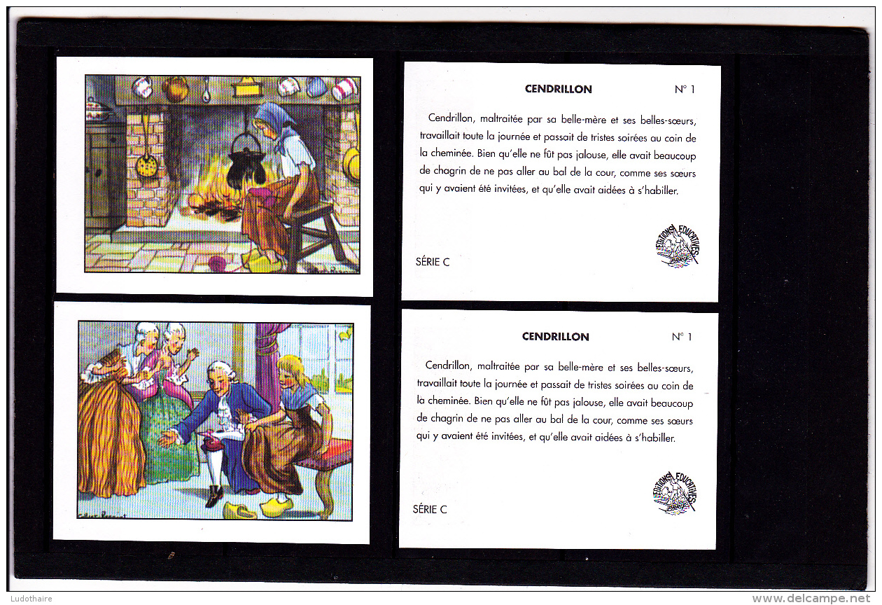 Lot 2 Images, Cendrillon, Editions Educatives, Scolaire, Illustrateur Calvet-Rogniat - Autres & Non Classés