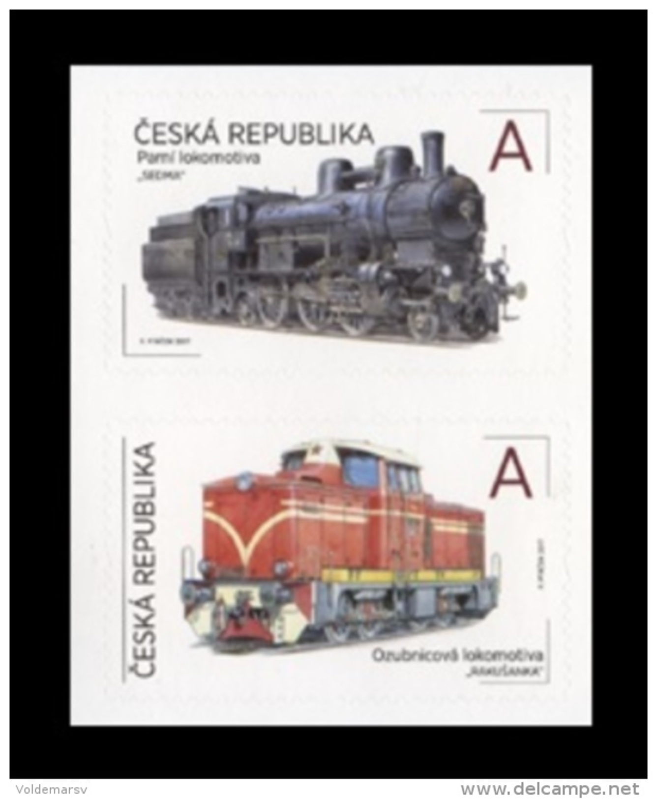 Czech Republic 2017 Mih. 929/30 Historical Locomotives MNH ** - Nuovi