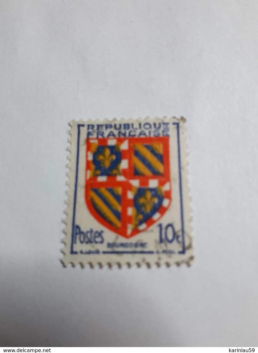 Timbre France N° 834 France 1949 Oblitéré Armoiries De Provinces Bourgogne - Usati