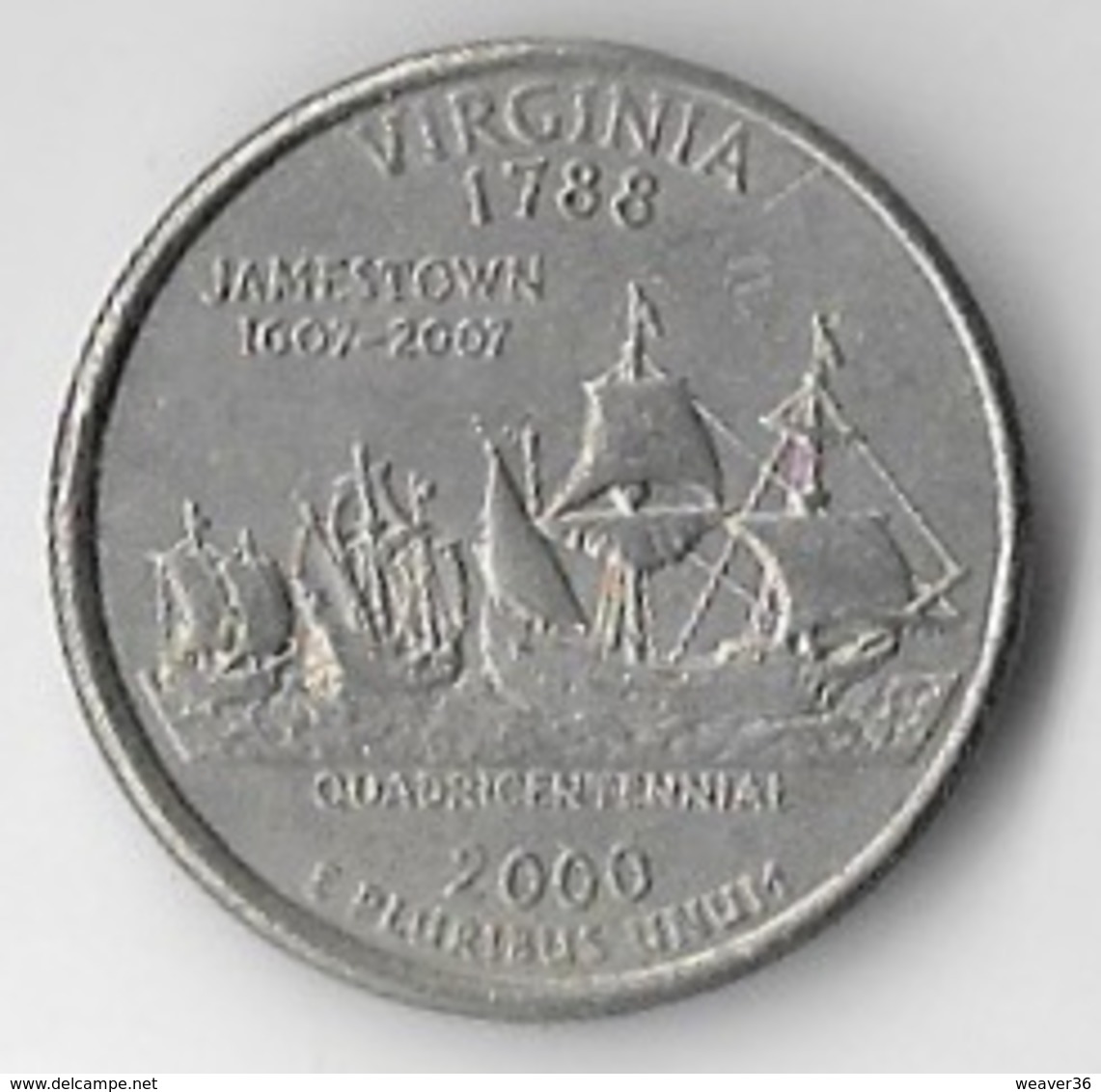 USA Virginia 2000P 25c States [C572/2D] - 1999-2009: State Quarters