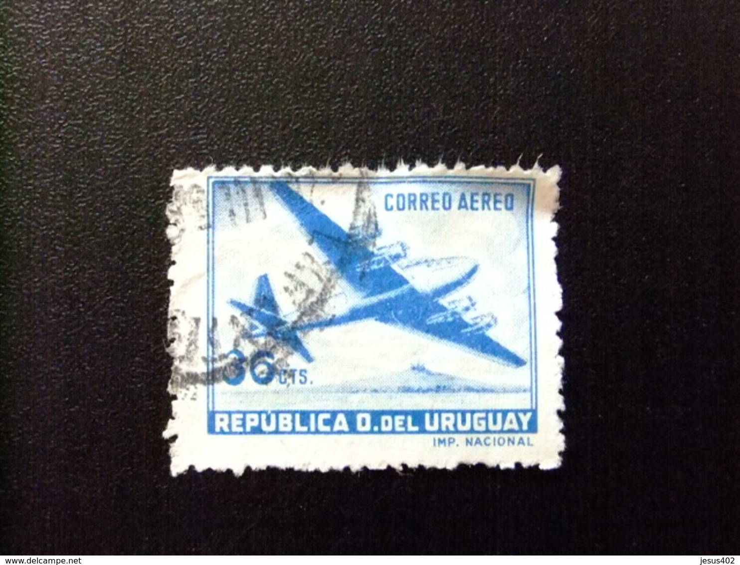 URUGUAY 1947-57 AVION QUADRIMOTEUR  Yvert PA 127 /129 FU - Uruguay