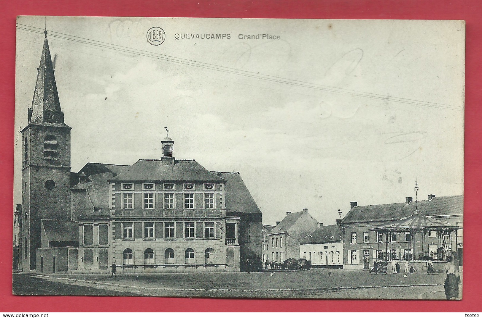 Quevaucamps -Grand'Place, Kiosque - 1922 ( Voir Verso ) - Beloeil