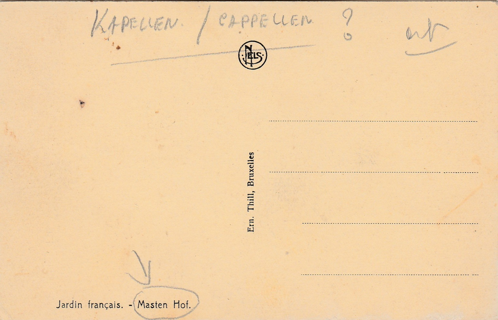 Kapellen Cappellen ? , Mastenhof , Jardin Français , ( Kasteel ) ,Kalmthout ? - Kapellen