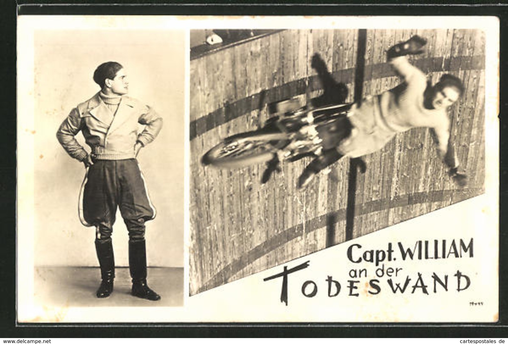 CPA Radakrobat Capt. William An Der Todeswand - Autres & Non Classés