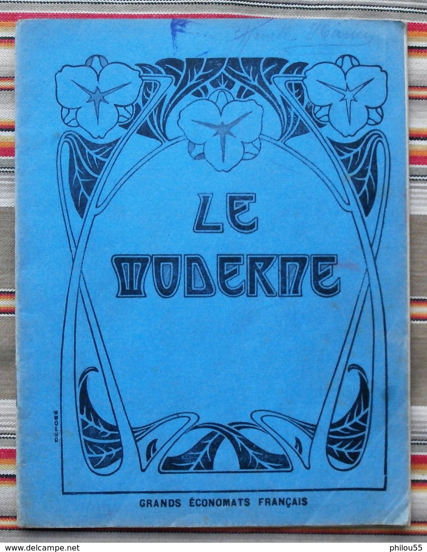 Ancien Cahier D'Ecole LA MODERNE Grands Economats Francais, Art Nouveau - Non Classés