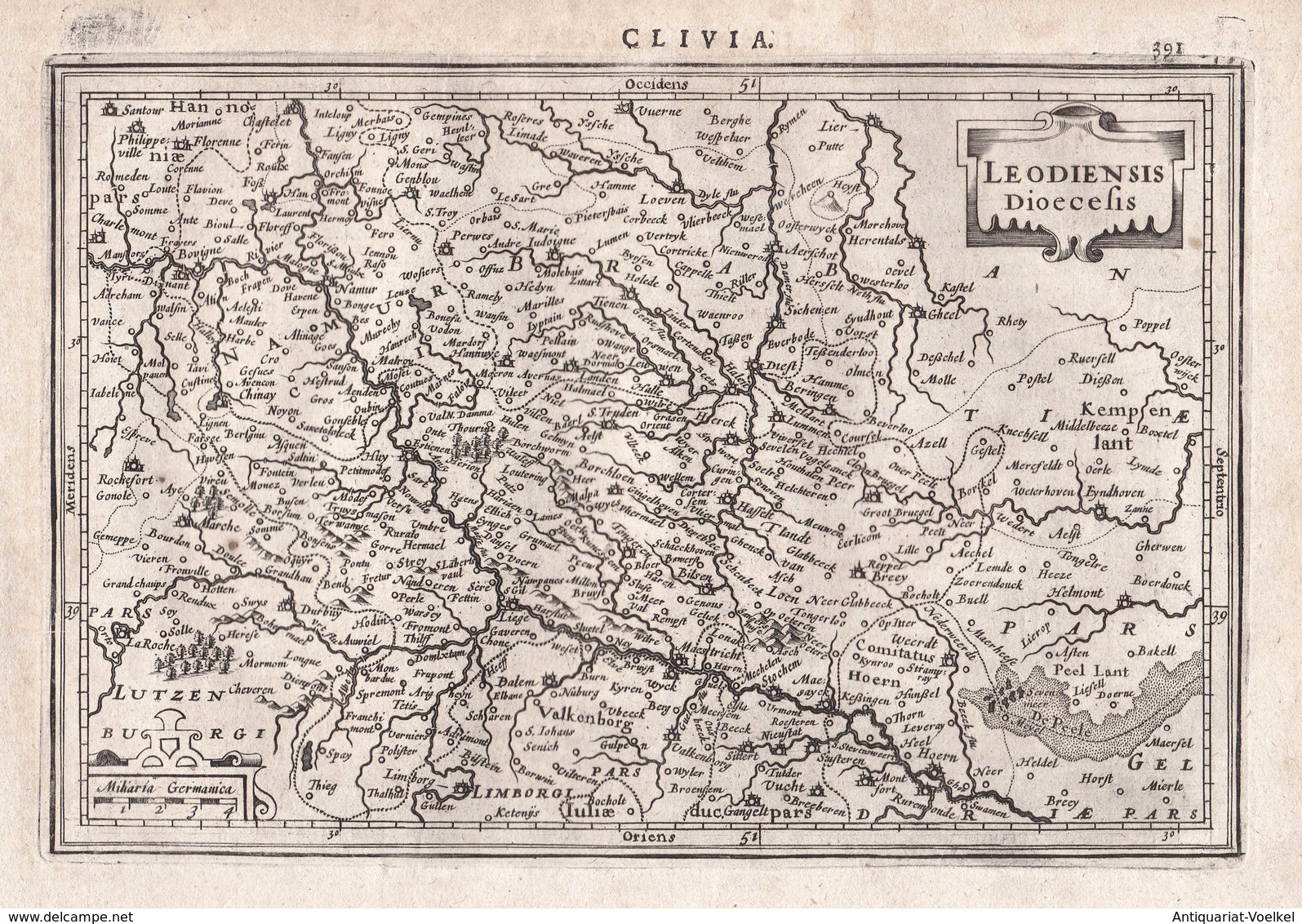 Leodiensis Dioecesis - Deutschland Germany Luxemburg Luxembourg Trier Limburg Map Karte Gerard Mercator - Estampes & Gravures