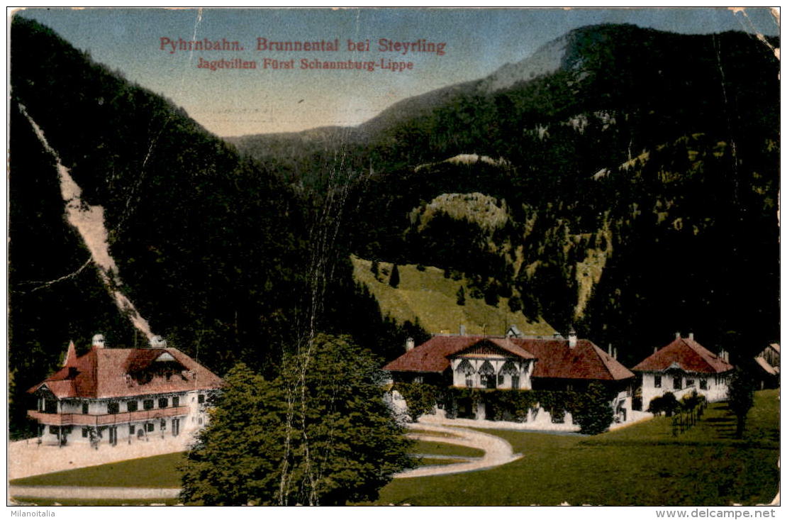 Pyhrnbahn - Brunnental Bei Steyrling - Jagdvillen Fürst Schaumburg-Lippe (3016) * Karte Von 1912 * 5. 8. 1921 - Sonstige & Ohne Zuordnung