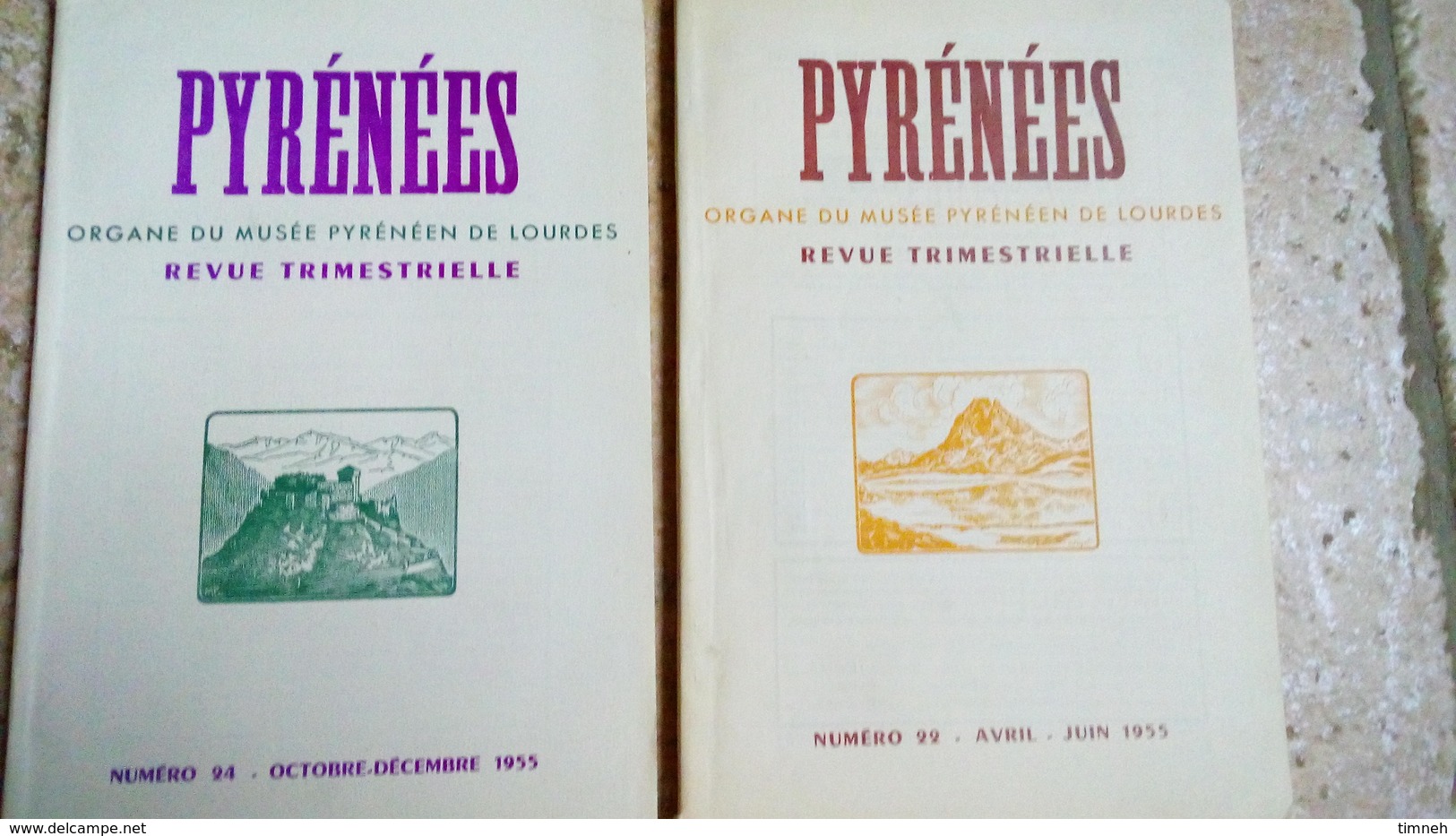 PYRENEES - N° 21-22-23-24 - Année 1955   - 4x REVUE TRIMESTRIEL  - Musée Pyreneen Du Chateau-fort De Lourdes - Toerisme En Regio's
