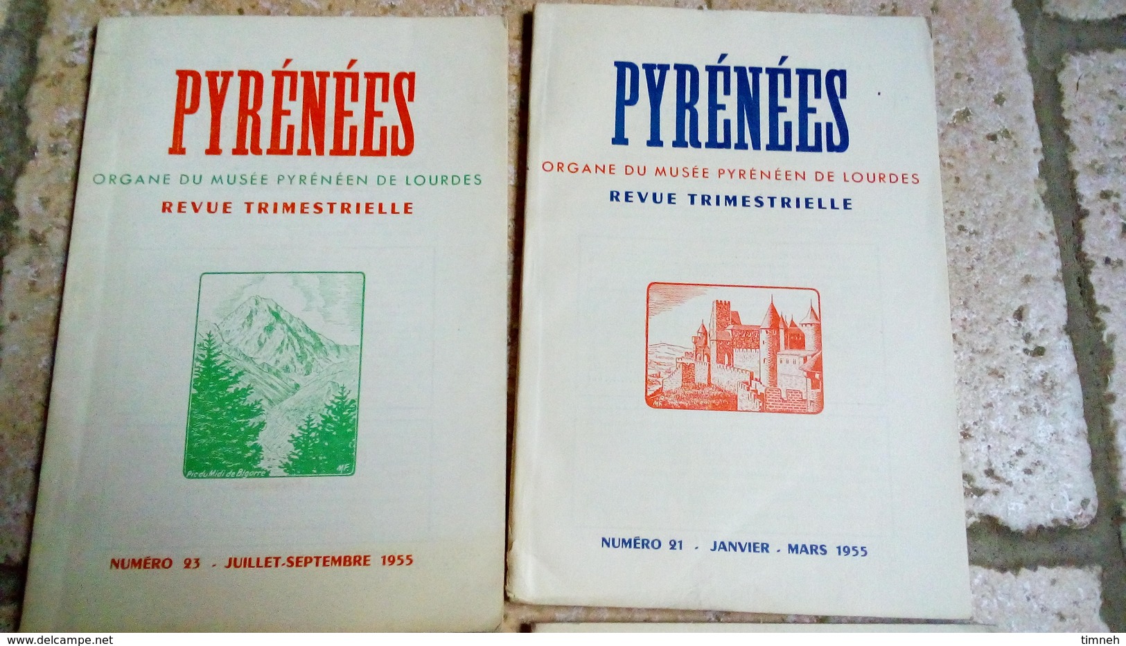 PYRENEES - N° 21-22-23-24 - Année 1955   - 4x REVUE TRIMESTRIEL  - Musée Pyreneen Du Chateau-fort De Lourdes - Toerisme En Regio's