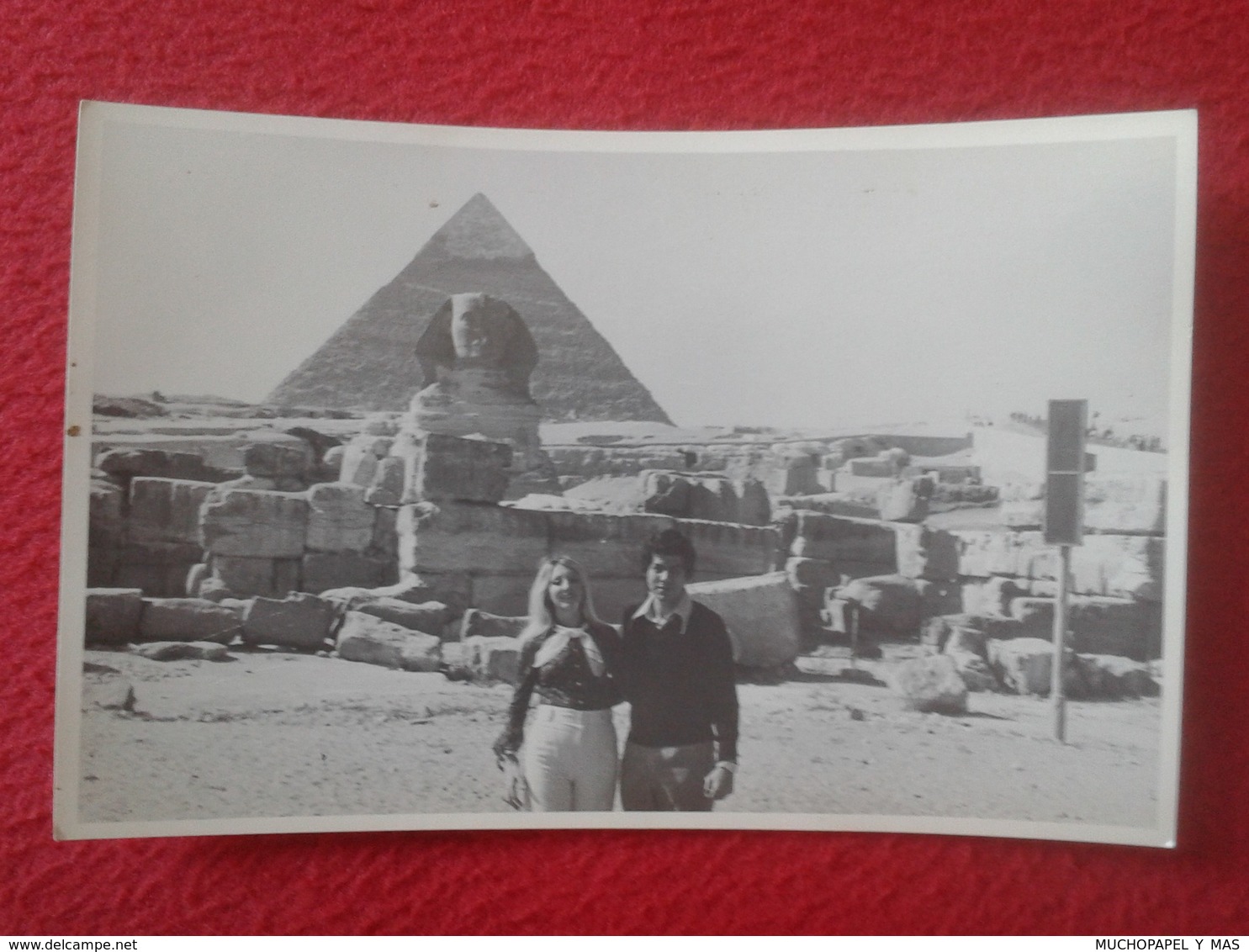 POSTAL OLD POST CARD CARTE POSTALE FOTOGRÁFICA ? PAREJA COUPLE DE NOVIOS ? EN LAS PIRÁMIDES PIRÁMIDE DE EGIPTO EGYPT VER - Pirámides