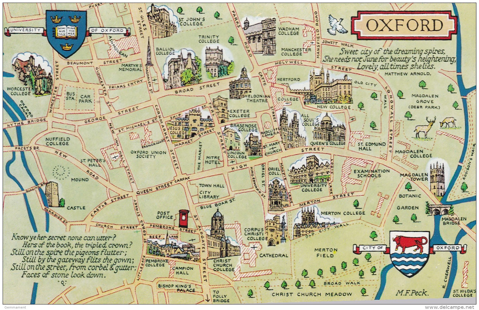 MAP CARD -OXFORD - Maps