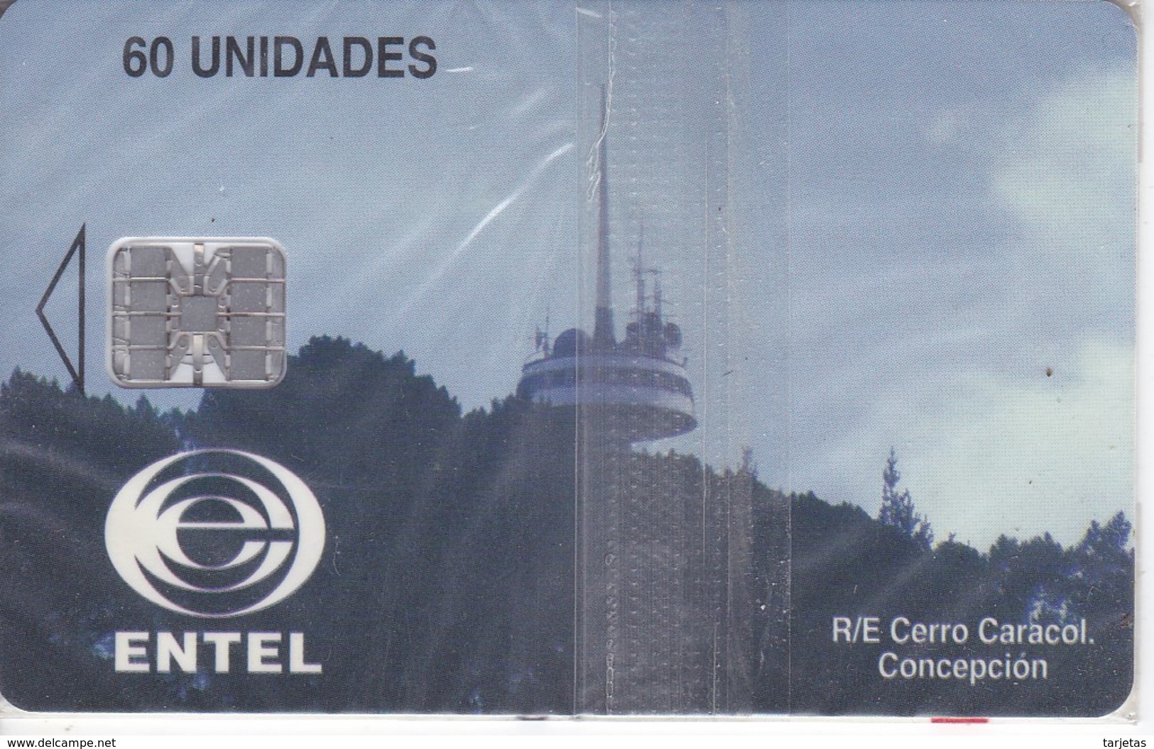 TARJETA DE CHILE DE UNA ANTENA DE TELECOMUNICACIONES (SATELLITE) NUEVA-MINT (CERRO CARACOL) - Chili