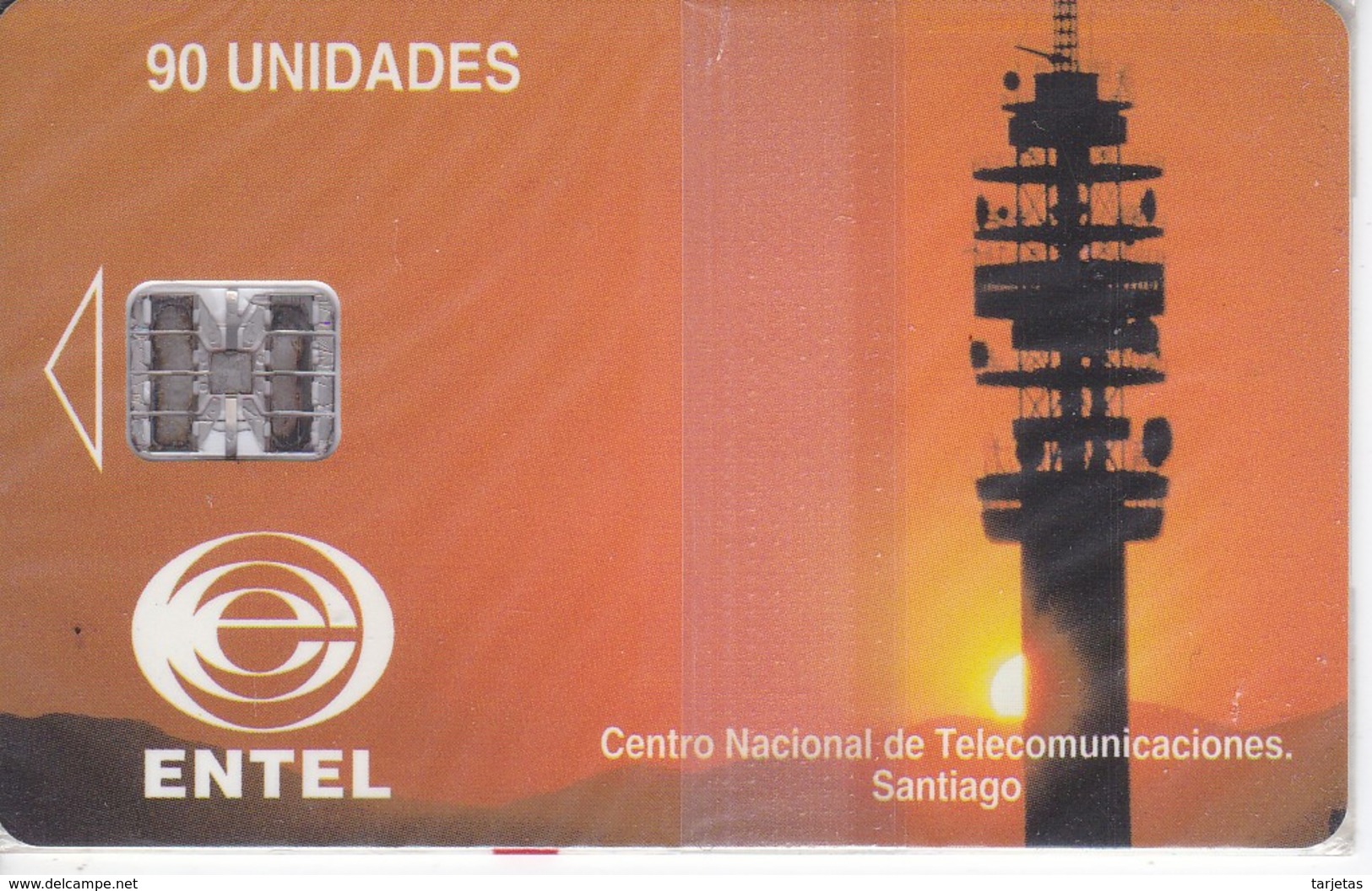TARJETA DE CHILE DE CENTRO NACIONAL DE SANTIAGO (NUEVA-MINT) ANTENA TELECOMUNICACIONES - Chili