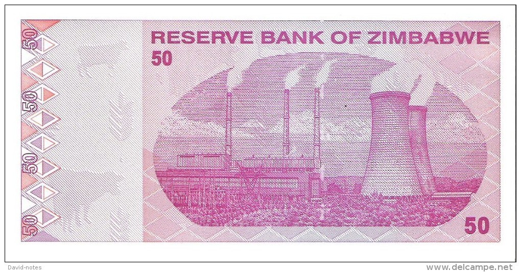 Zimbabwe - Pick 96 - 50 Dollars 2009 - Unc - Zimbabwe