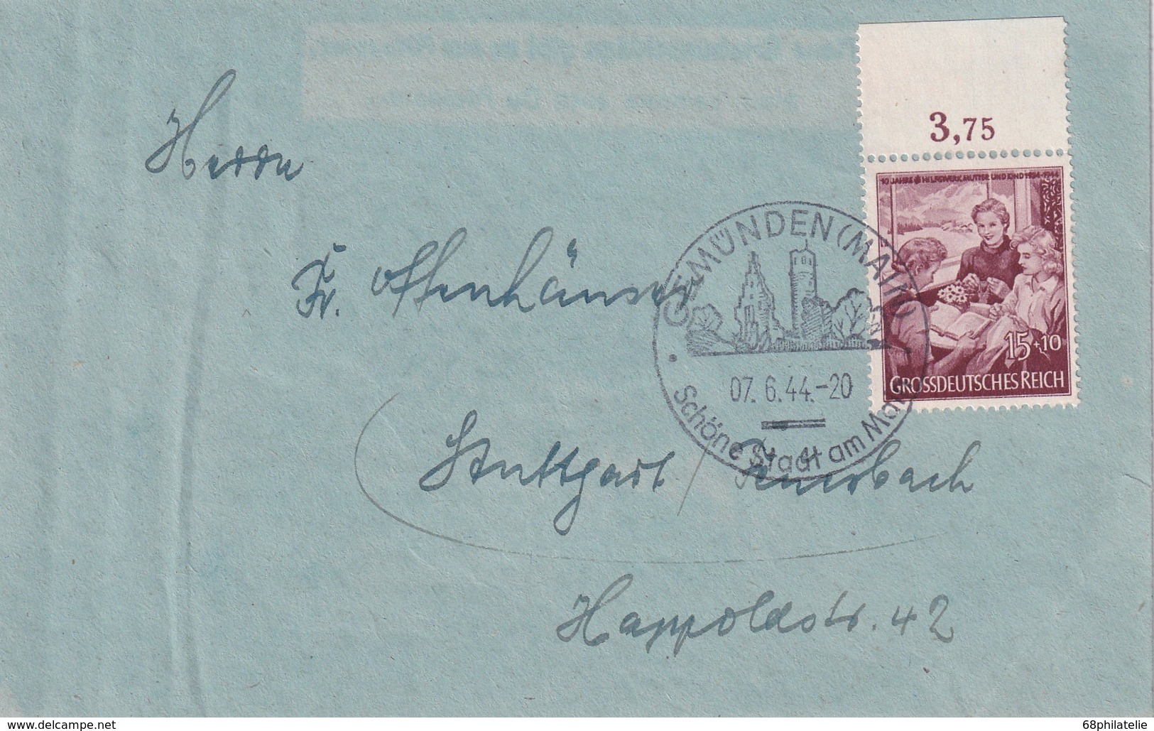 ALLEMAGNE 1944 LETTRE DE GMÜNDEN - Covers & Documents