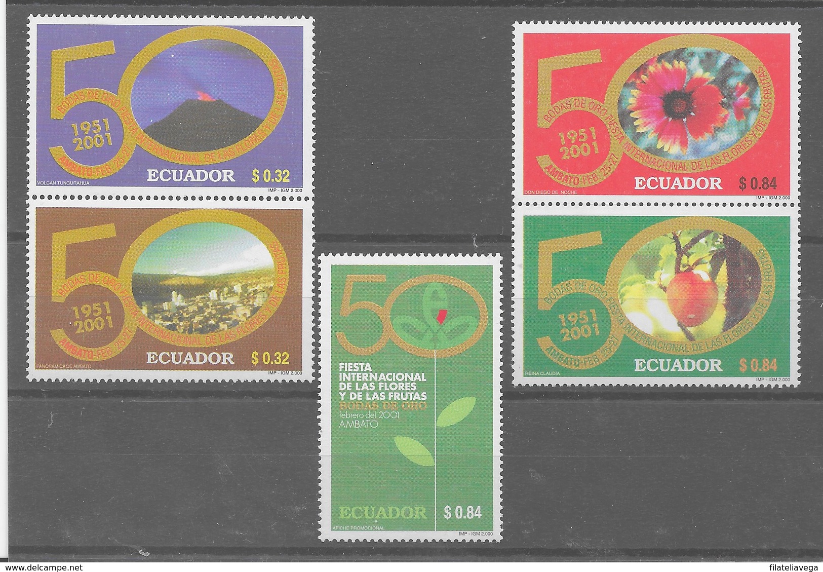 Serie De Ecuador Nº Yvert 1534E/34J (**) - Ecuador