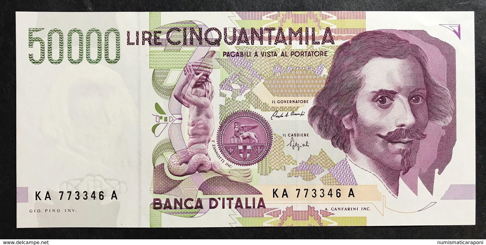 50000 Lire BERNINI II° TIPO SERIE A 1992 Fds  LOTTO.330 - 50000 Lire