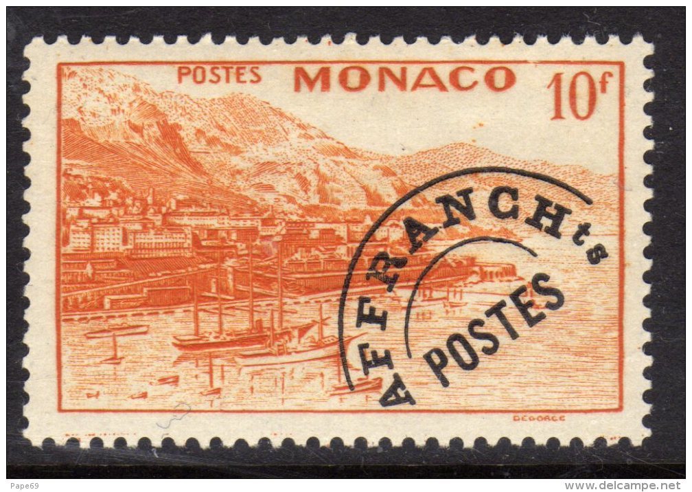 Monaco Préoblitéré N° 5 XX  10 F. Jaune-orange TB - Other & Unclassified