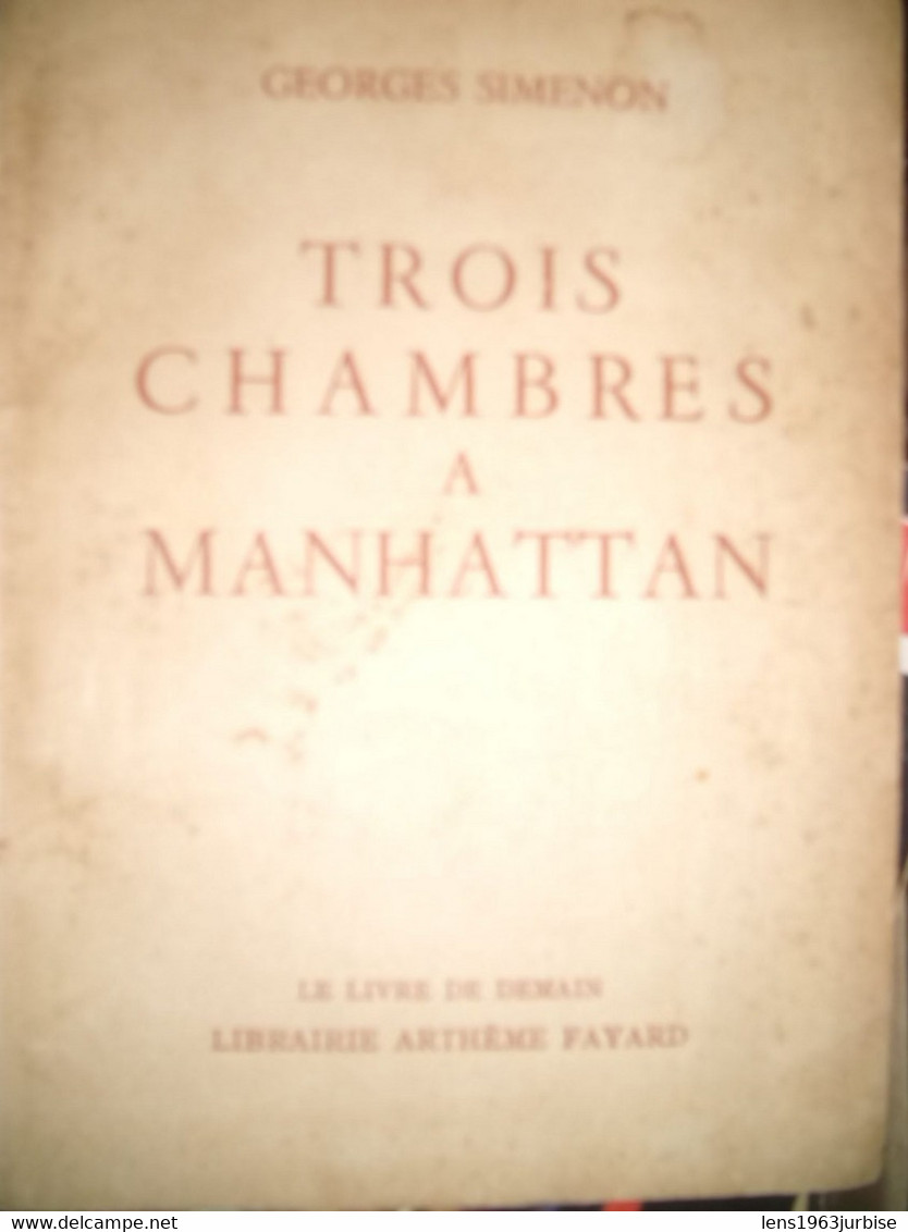 SIMENON Georges , Trois Chambres à Manhattan , 2 X - Belgian Authors