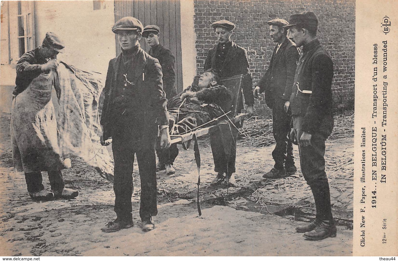 ¤¤   -  BELGIQUE   -  Guerre 1914-1918  -  Transport D'un Blessé  -  ¤¤ - Autres & Non Classés