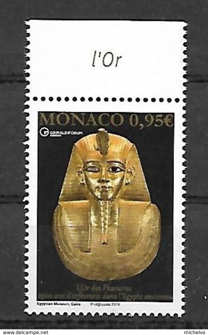 Monaco 2018 - Yv N° 3150 ** - L’or Des Pharaons - Nuovi