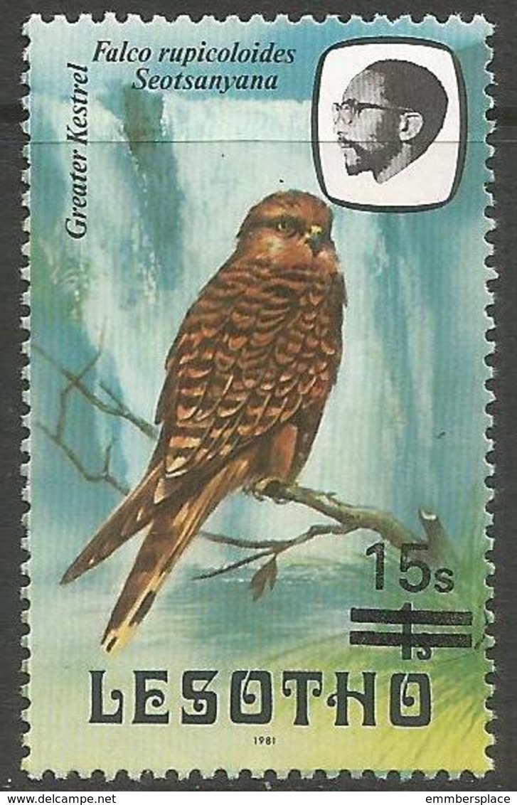 Lesotho  - 1986 Greater Kestrel 15s/1s MNH **   SG 716c - Lesotho (1966-...)