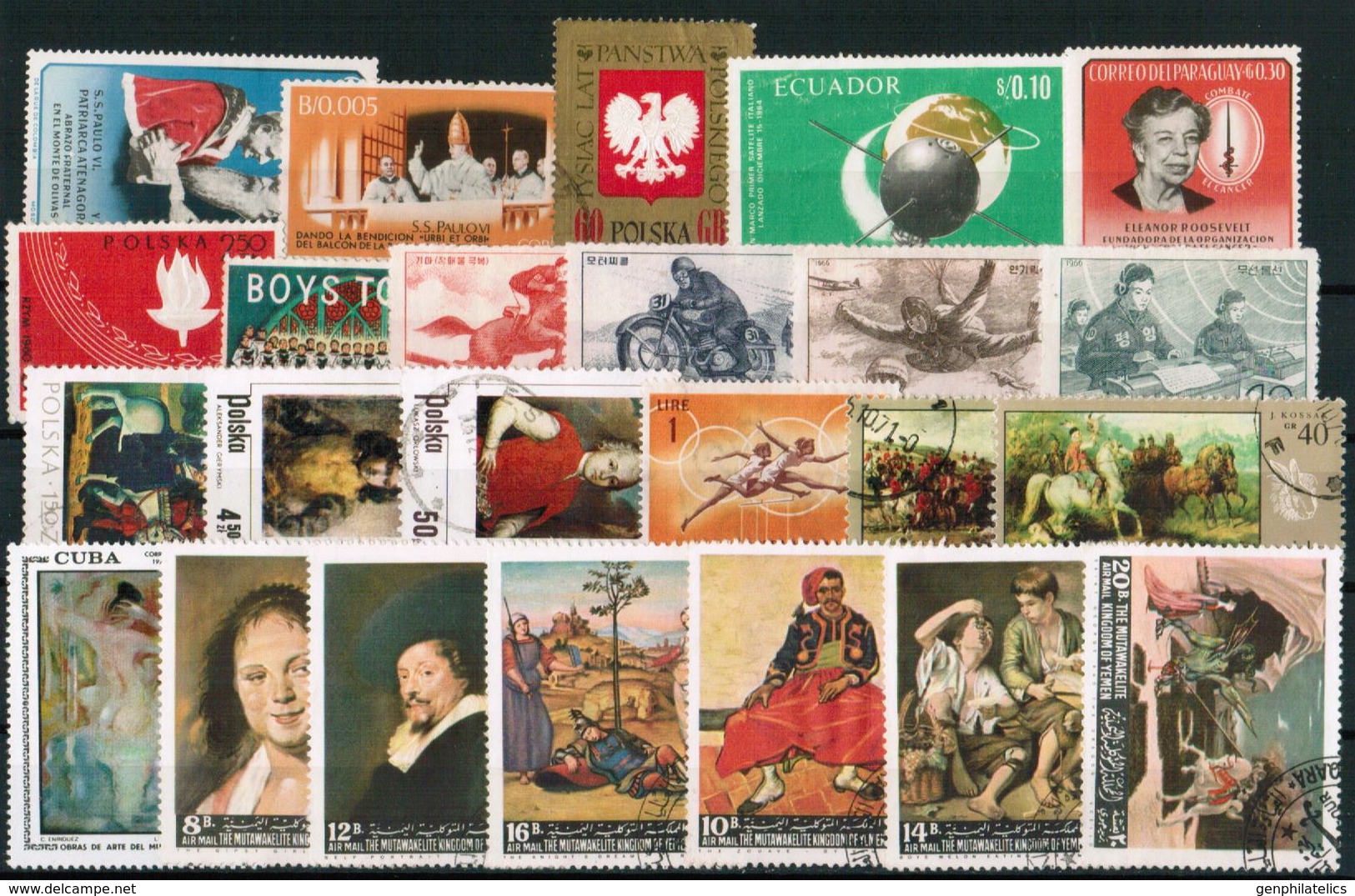 Lot Of 283 Stamps (9 Scans) - Different Countries - Vrac (max 999 Timbres)