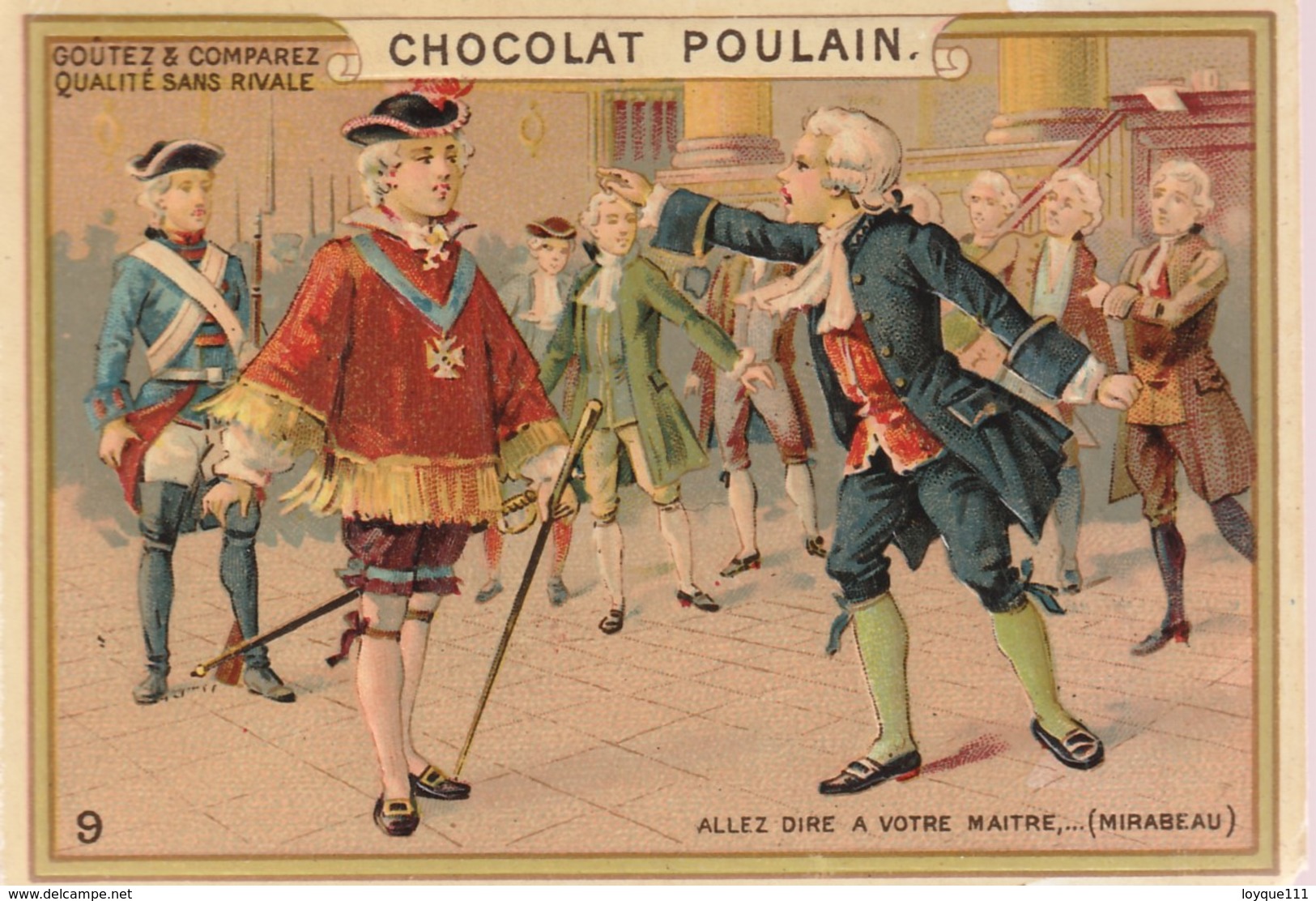Chromo Poulain. N°9 / Allez Dire A Votre Maitre (mirabeau) - Chocolat