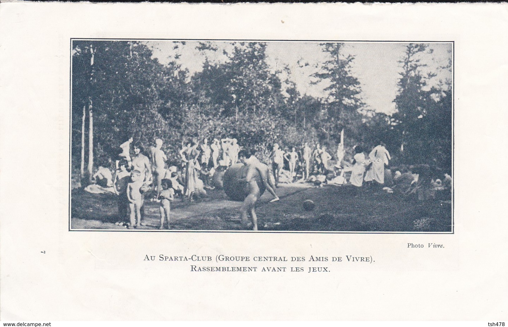 PAGE D'un Livre--GROUPE NATURISTES--rassemblement--( Nus Enfants Féminins Masculins Au Sparta-club )-voir 2 Scans - Non Classés