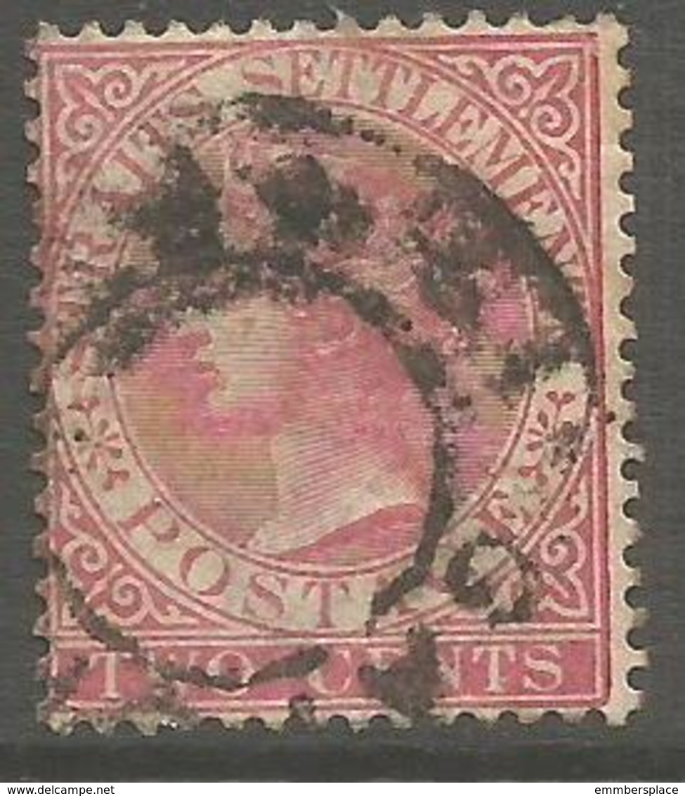 Straits Settlements  - 1883 Queen Victoria 2c Dull Rose Used   SG 63 - Straits Settlements