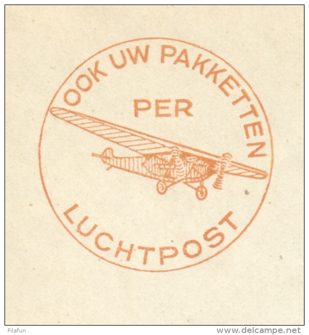 Nederlands Indië - 1932 - 12,5 Wilhelmina, Envelop G54c Met Luchtpostreklame - Ongebruikt - Netherlands Indies