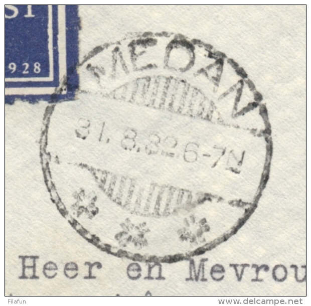 Nederlands Indië - 1932 - 12,5 Cent Wilhelmina En 30 Cent Luchtpost Op LP-cover Van Medan Naar Alkmaar - Nederlands-Indië