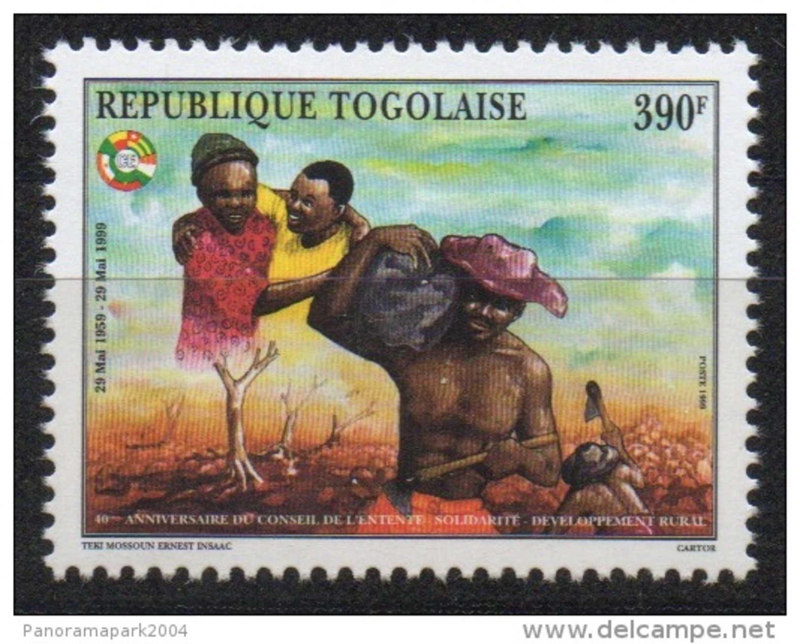 Togo 1999 - Mi. 2983 40e Anniversaire Du Conseil De L'entente 390F RARE !!! - Togo (1960-...)