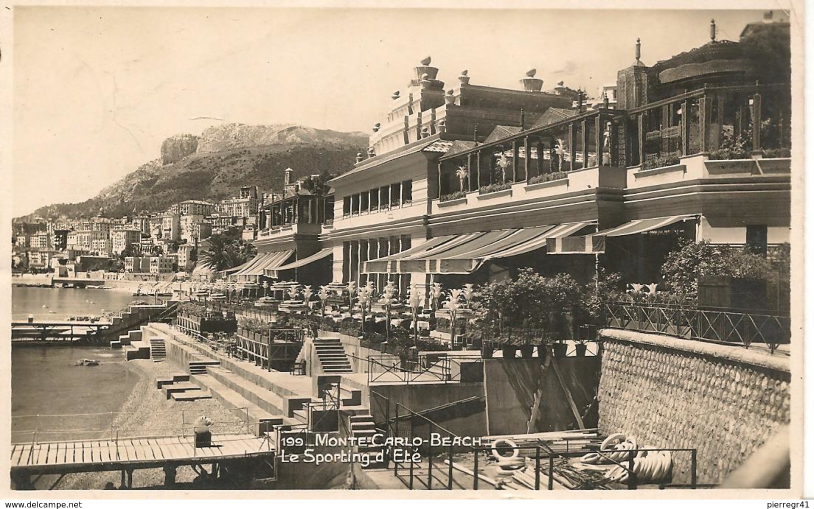 CPA-1930-MONACO-MONTE CARLO-BEACH-Le SPORTING D ETE--TBE- - Multi-vues, Vues Panoramiques