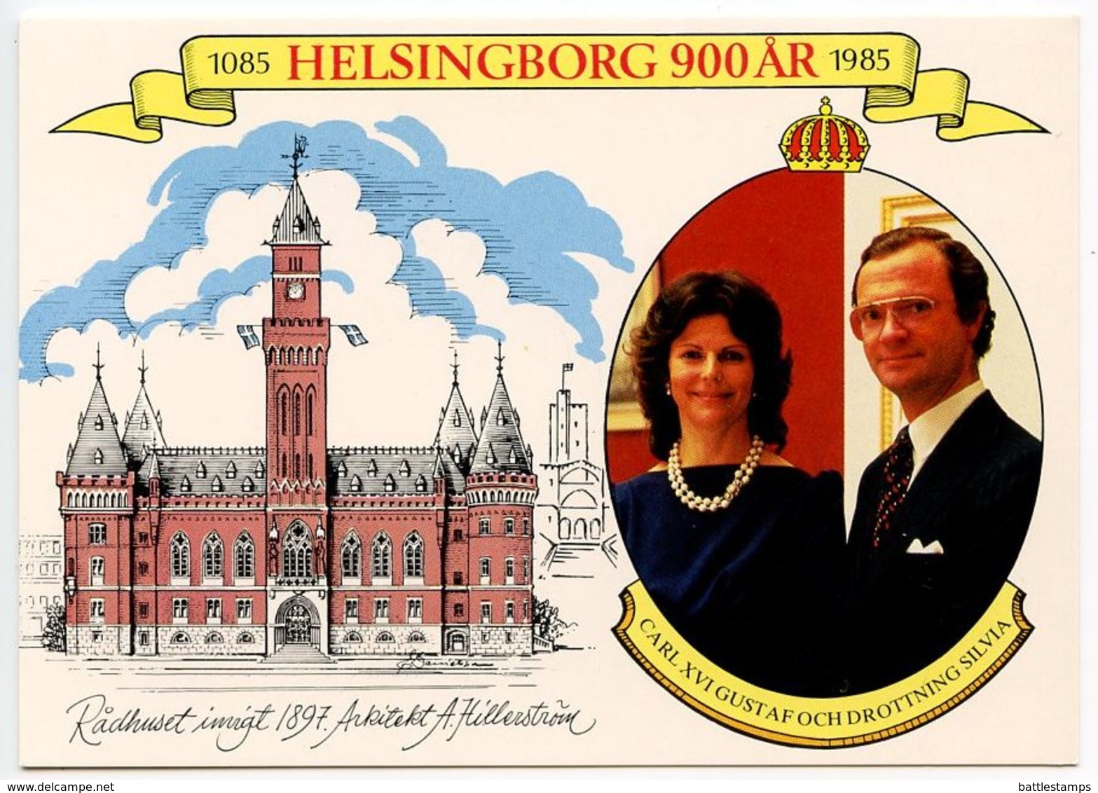 Sweden C.1985 Postcard King Carl XVI And Queen Silvias - Svezia