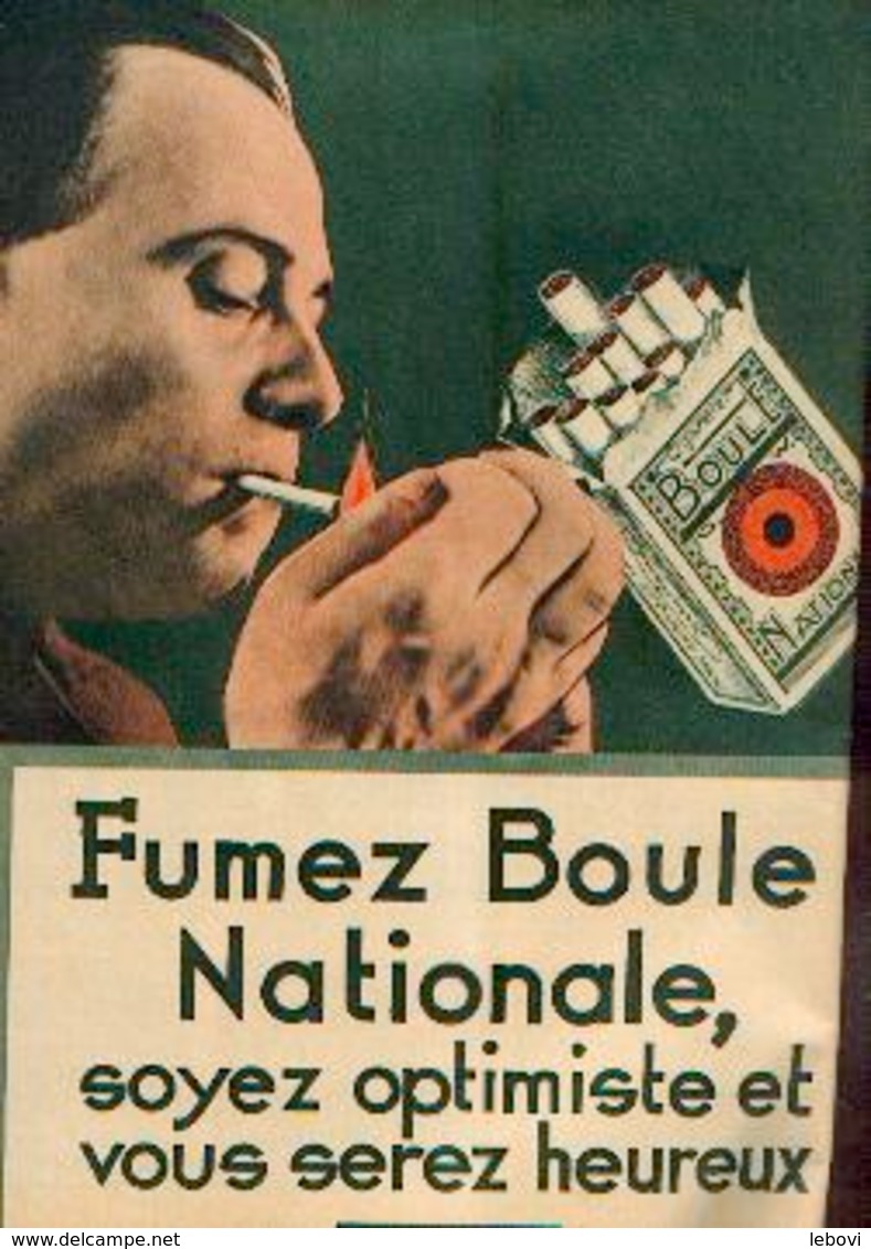 Cigarettes BOULE NATIONALE Lot De 3 Encarts Publicitaires Différents Datant De 1934 - Documents