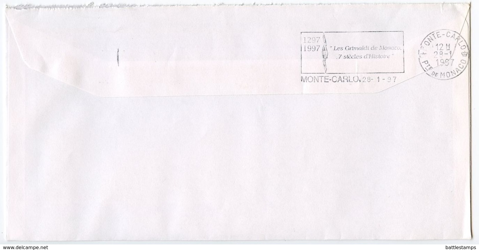 Monaco 1997 2 Service Des Postes Covers From Monte Carlo W/ Slogan Cancels - Brieven En Documenten