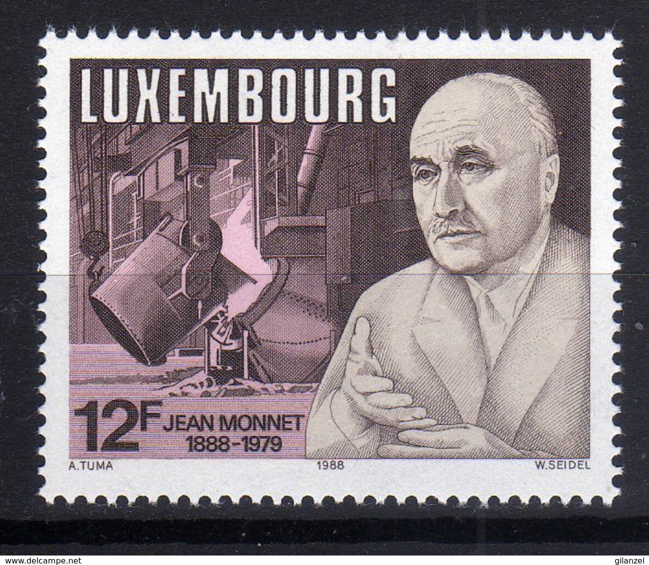 Luxembourg 1988 100. Geburtstag Von Jean Monnet "père" De L'Europe MNH - Idee Europee